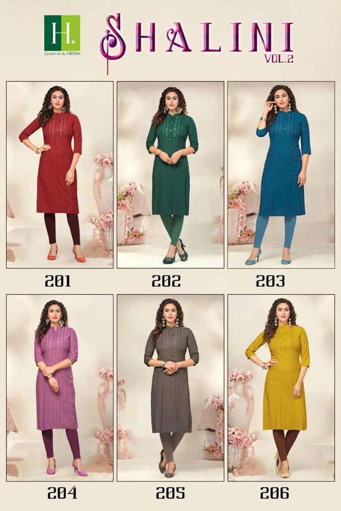 Hirwa Shalini Vol 2 Designer Kurtis Catalog